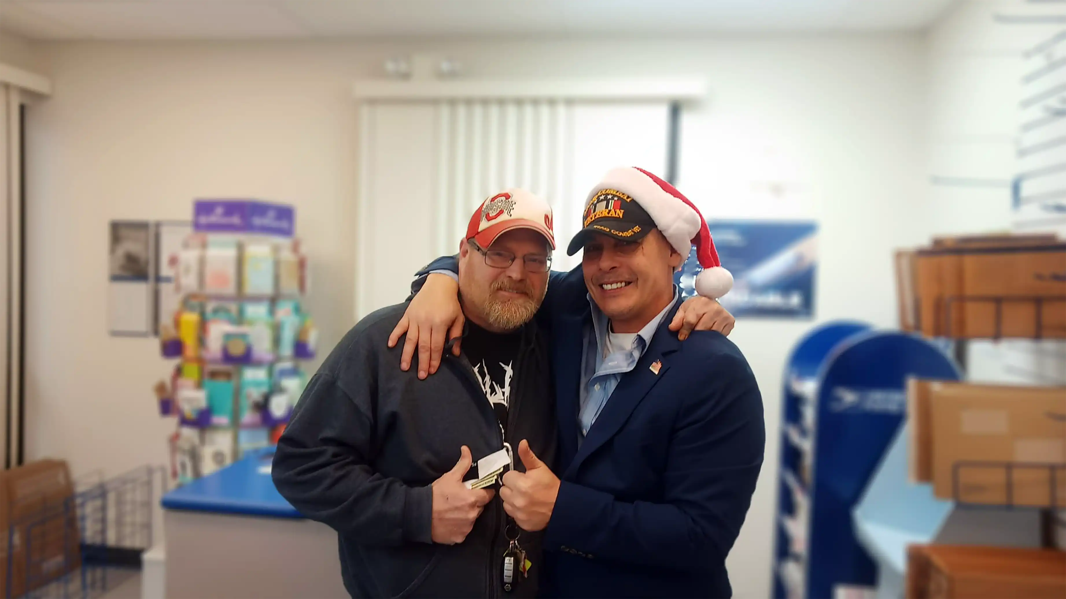 David Haave Merry Christmas in St Robert Municipal Center Post office Missouri 2024